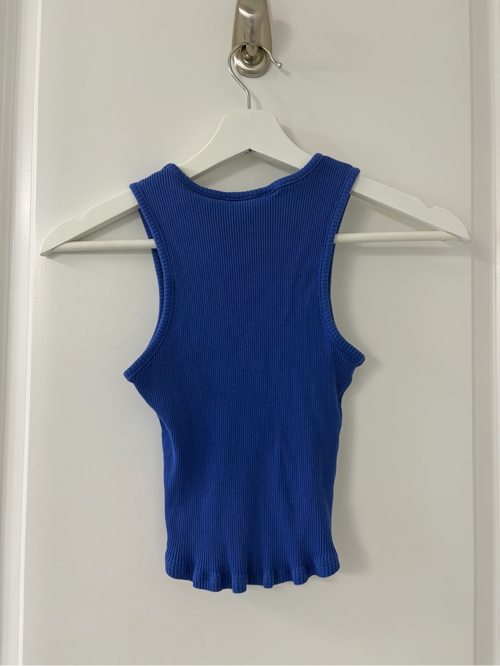 Blue Ribbed Tank Top - Picture 2 of 2
